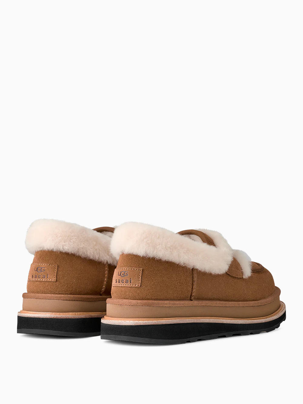 Sacai X Ugg Loafers In Brown