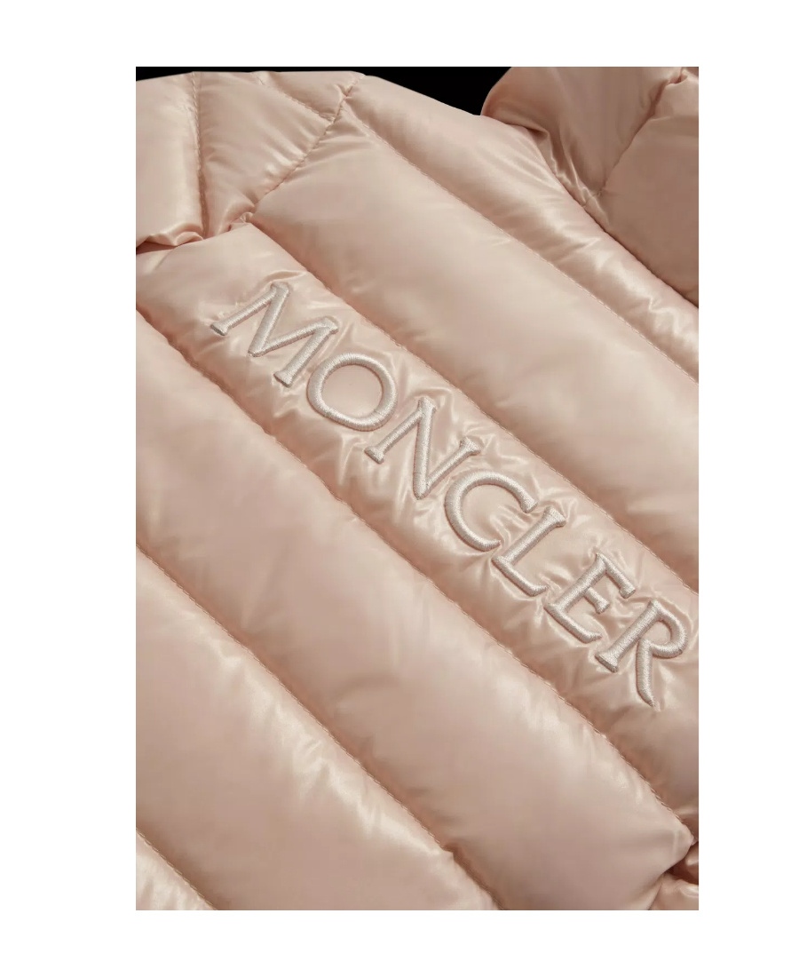 Moncler Long-sleeved Down Jacket In Pink