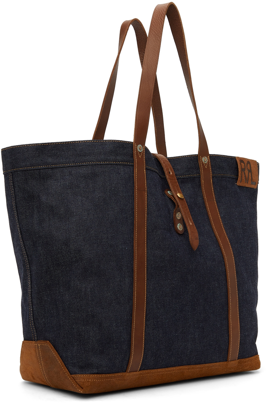 Rrl Logo Tote Bag In Black