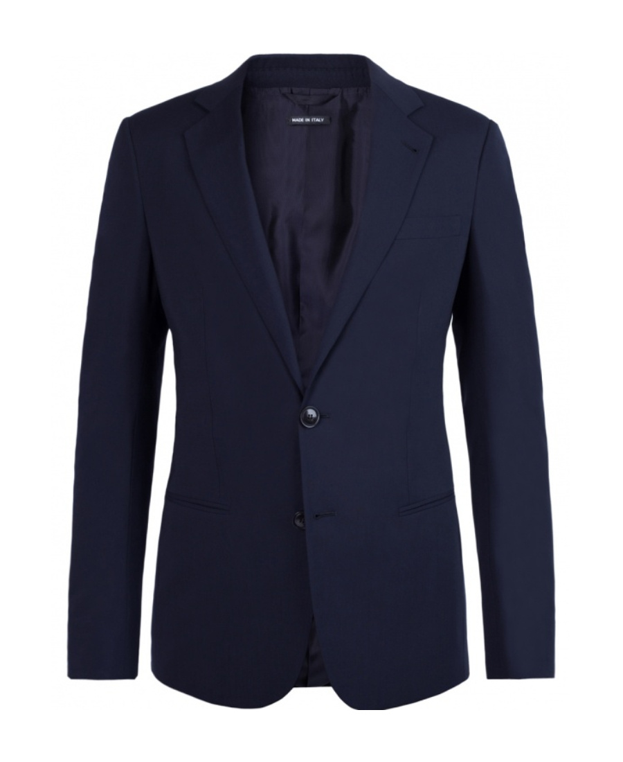 Giorgio Armani Long Sleeved Suit Jacket In Black