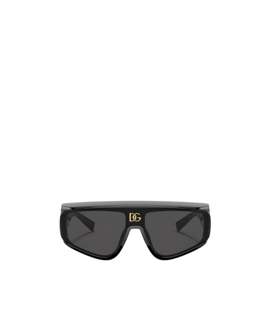 Dolce & Gabbana Square-frame Logo-plaque Sunglasses In Black