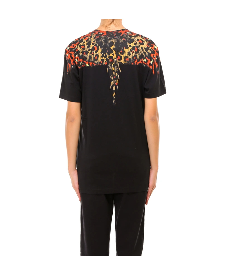 Marcelo Burlon County Of Milan Wing Printed T-shirt In Black