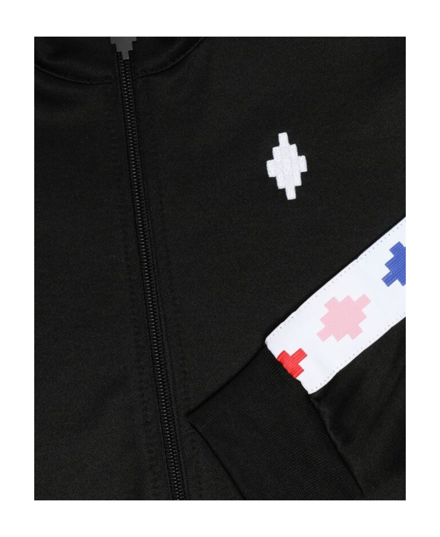 Marcelo Burlon County Of Milan Cross Tracksuit Zip-up Black White In Black