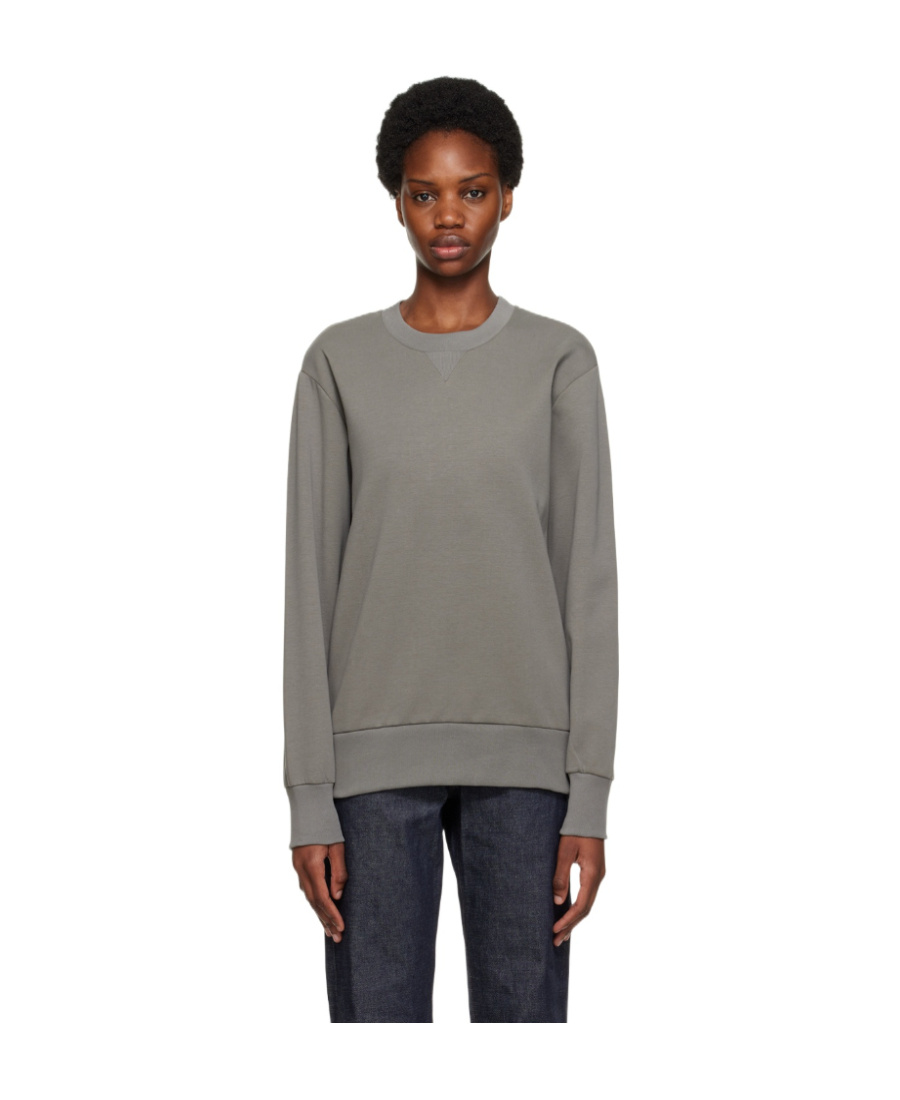 Apc Long-sleeved Round-neck Sweater In Gray