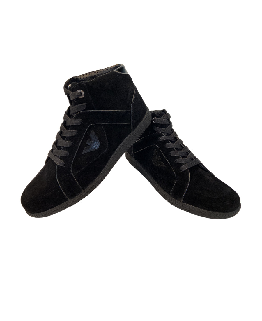 EMPORIO ARMANI LOGO DETAILS CASUAL SPORTS SHOES