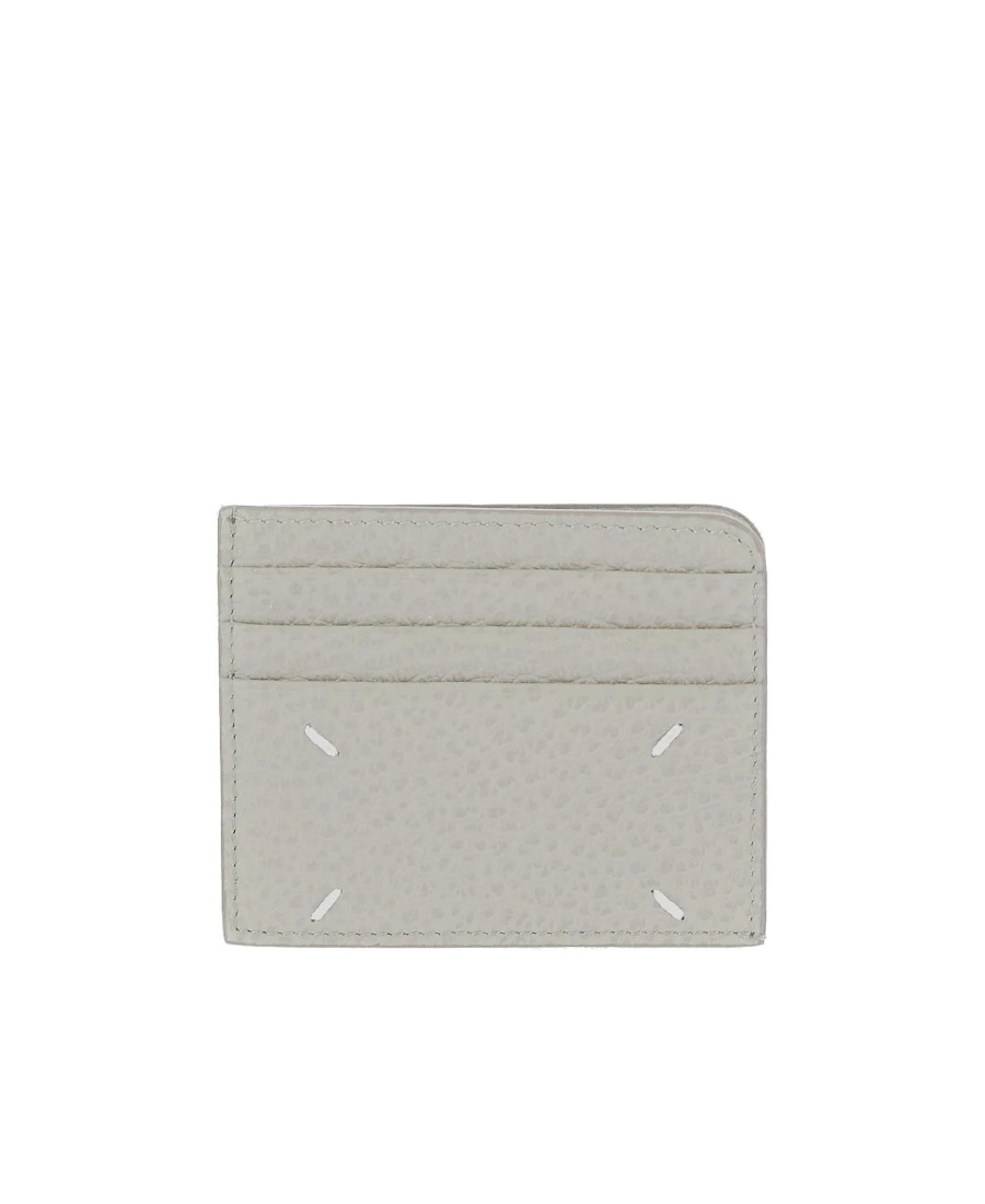 Maison Margiela Four-stitch Logo Cardholder In Light Gray