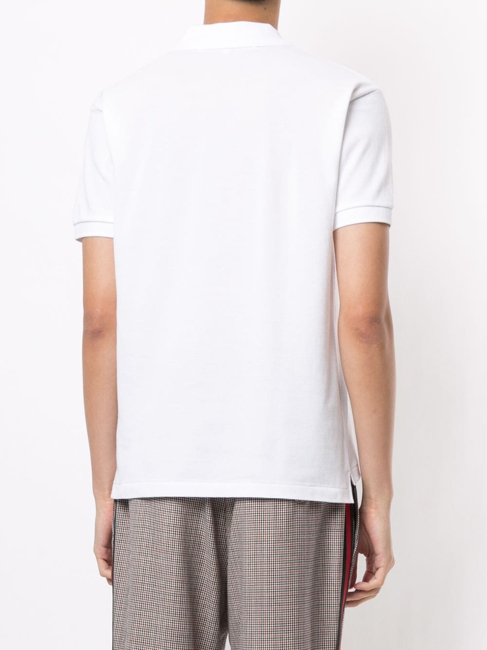 Comme Des Garçons Play Chest Logo-patch Polo Shirt In White