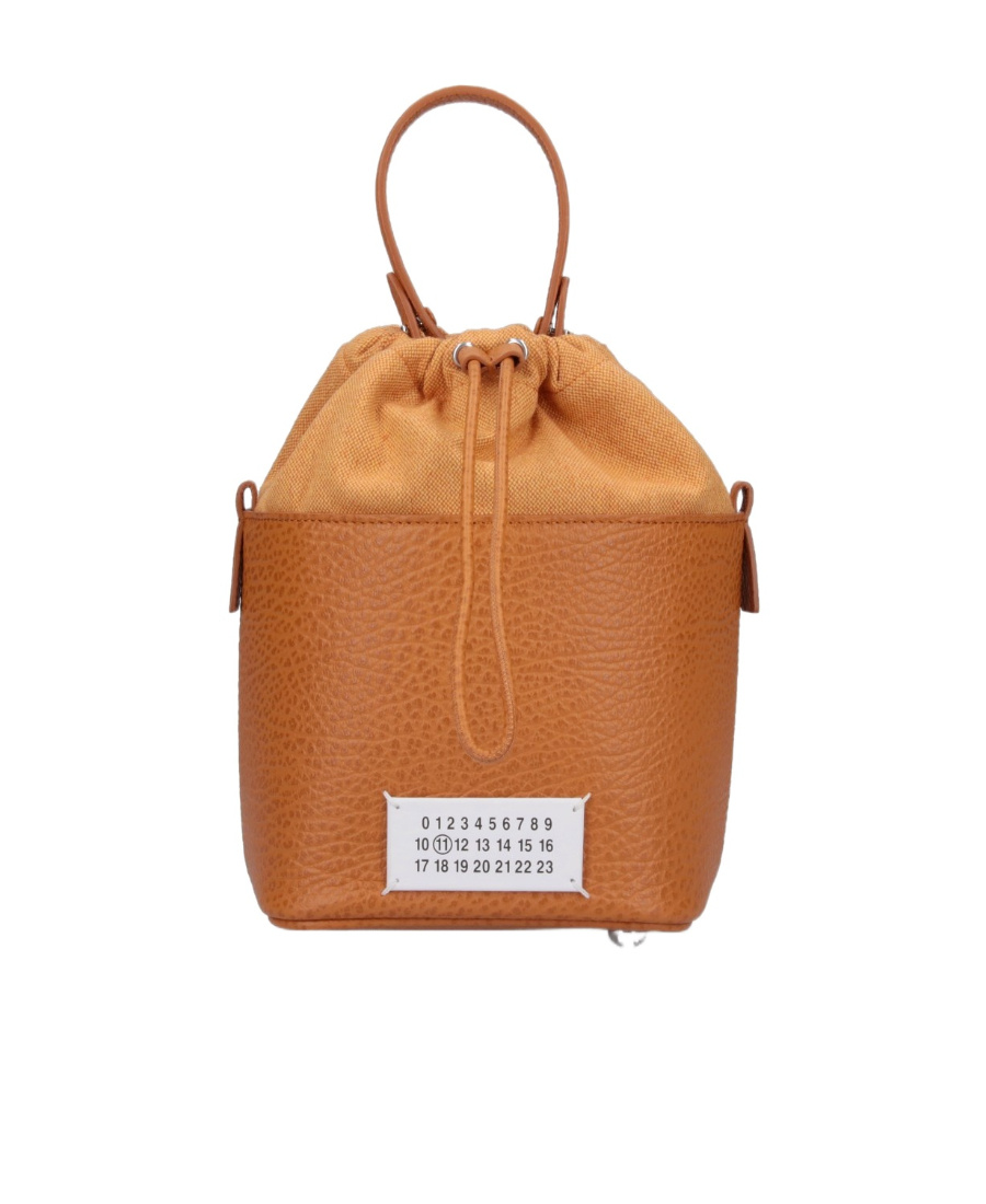 Maison Margiela 5ac Drawstring Bucket Bag In Orange