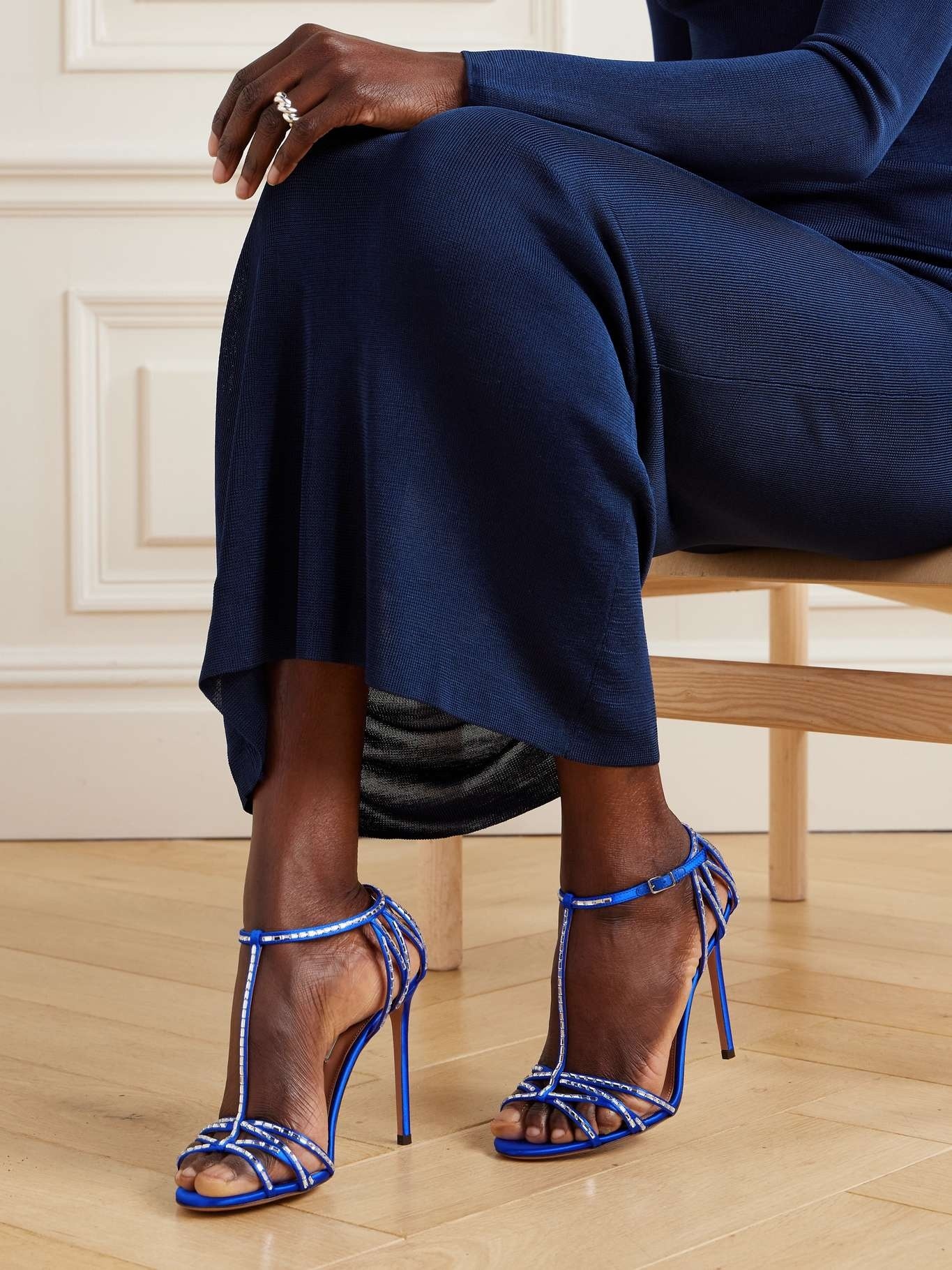 Aquazzura Open-toed High-heeled Sandals In Blue