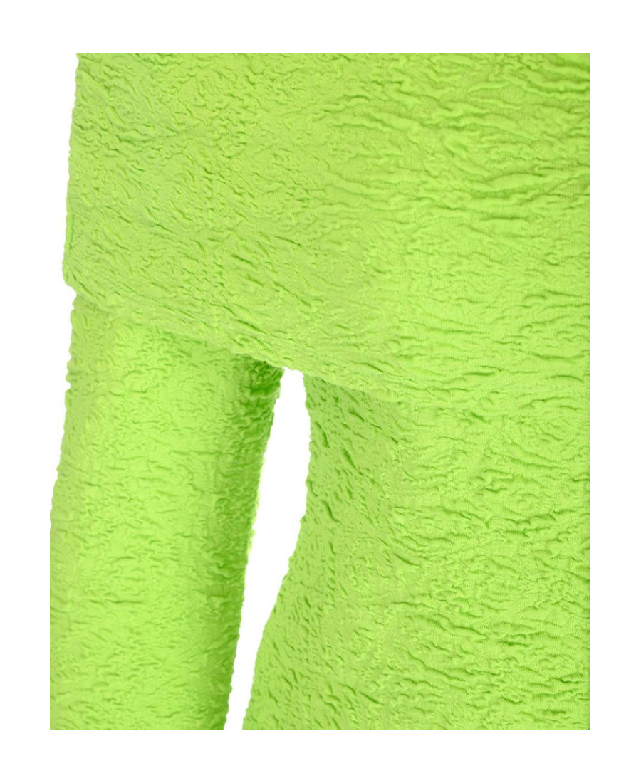Msgm Embossed Fabric Fitted Top In Green