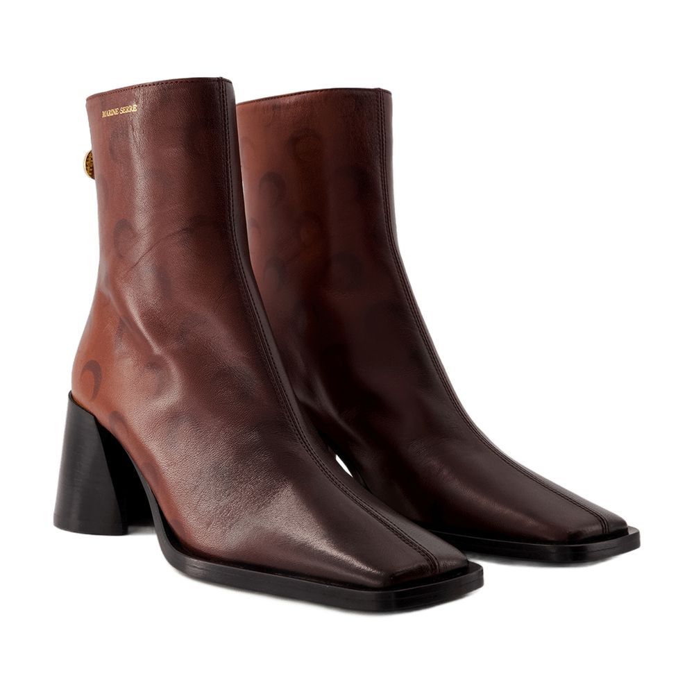 Marine Serre Airbrushed Crescent Moon-print Boots