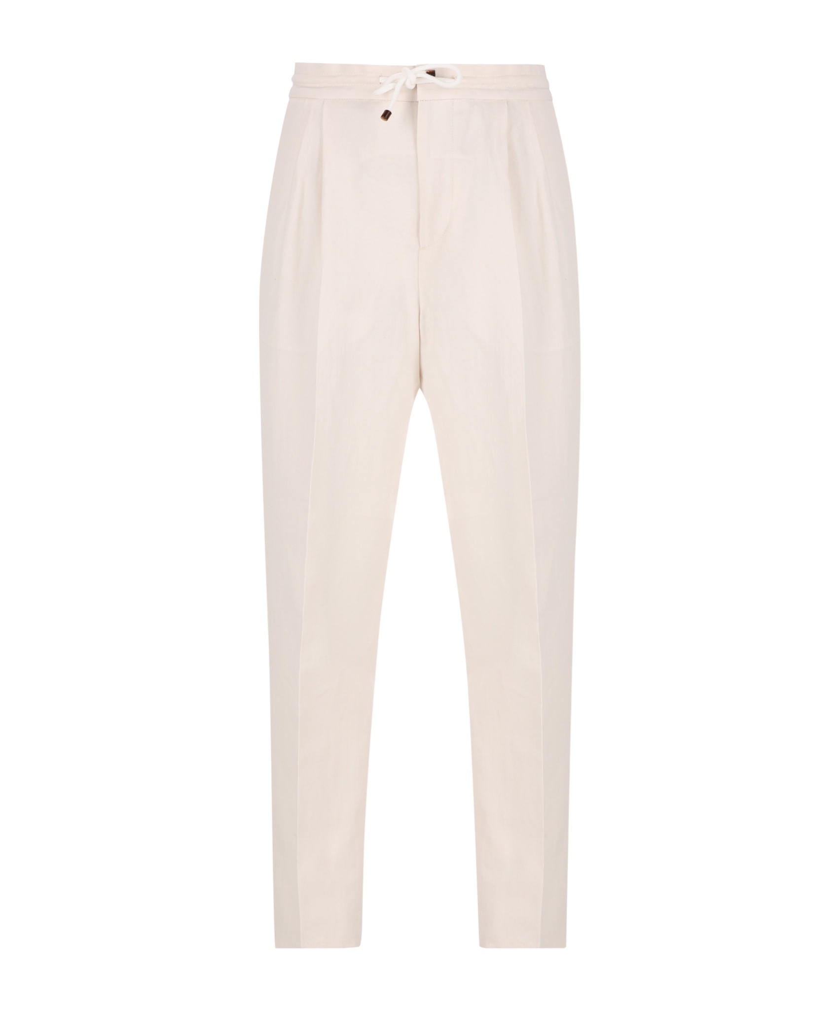 Shop Brunello Cucinelli Drawstring-waist Trousers In White