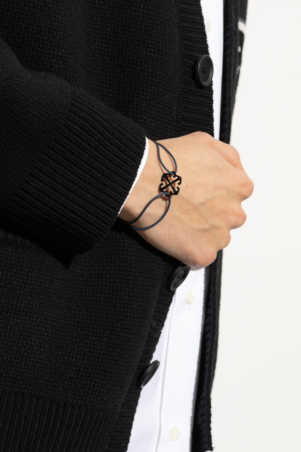 Off-white Black Arrow Rubber Bracelet In Black