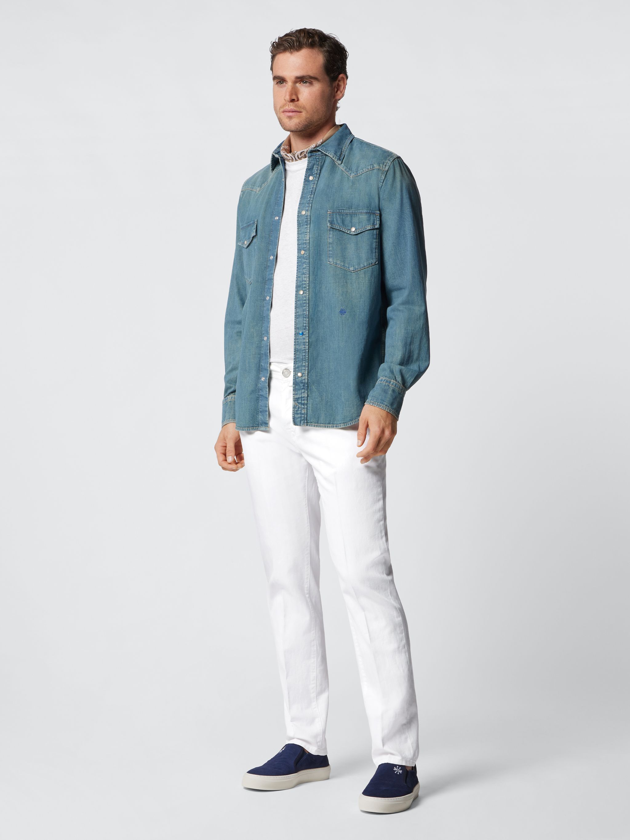 Shop Jacob Cohen Scott Slim-cut Jeans In White