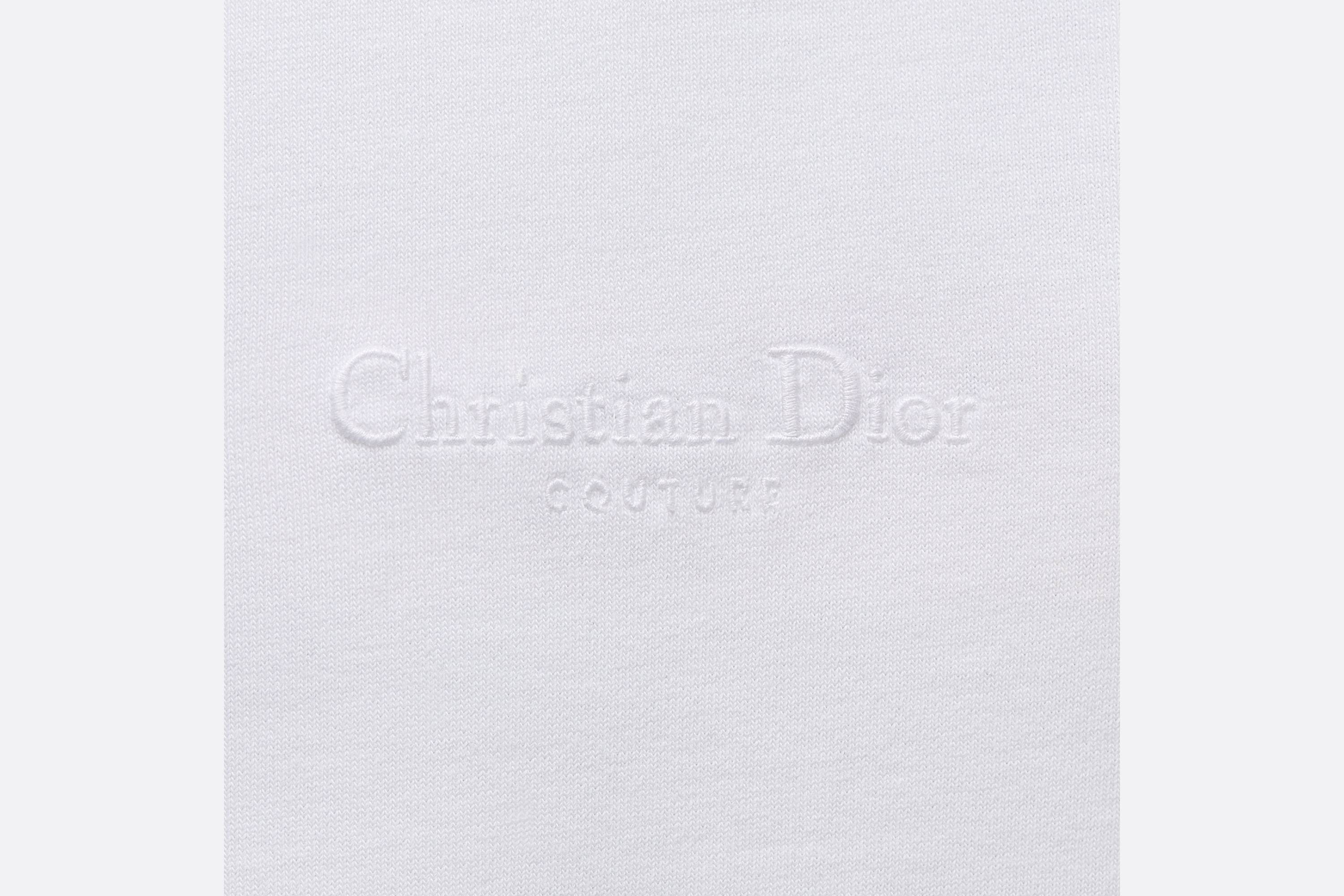 Dior Plain Knitted T-shirt In White