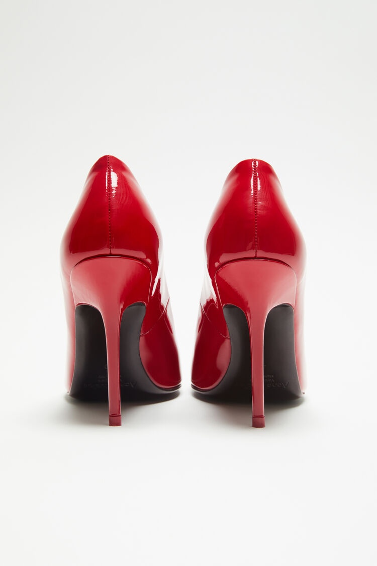 Acne Studios Pointed Shallow-mouthed High-heeled Shoes In Red