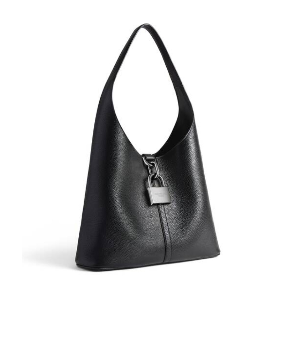Balenciaga Locker Medium North-south Hobo Bag In Black