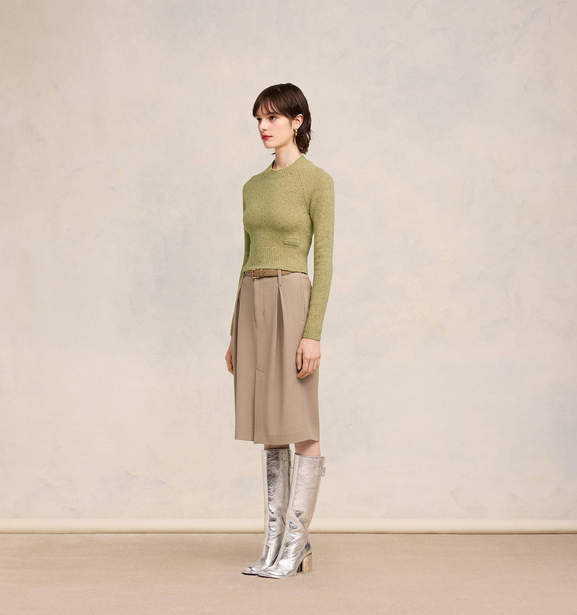 Ami Alexandre Mattiussi Pullover Mit Ami De Coeur-stickerei In Nude