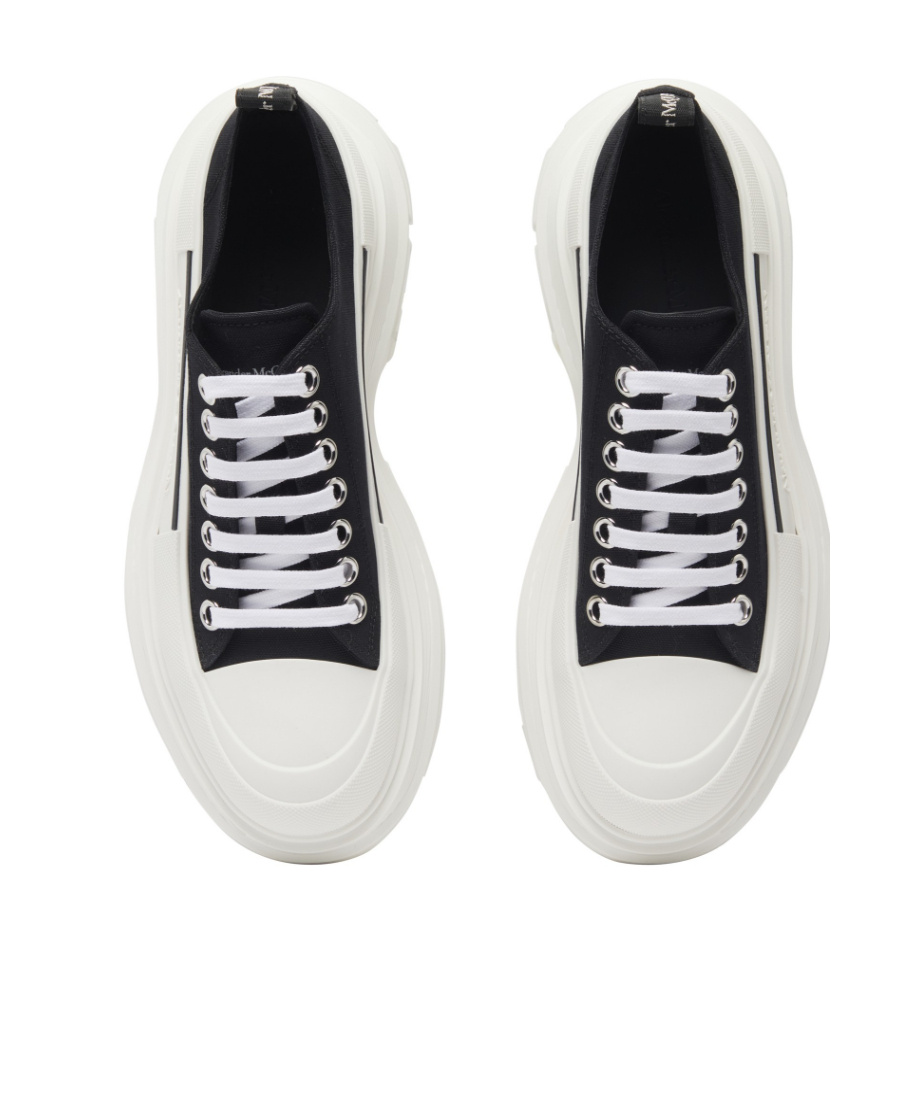 Shop Alexander Mcqueen Thick Sole Casual Sneakers In Black