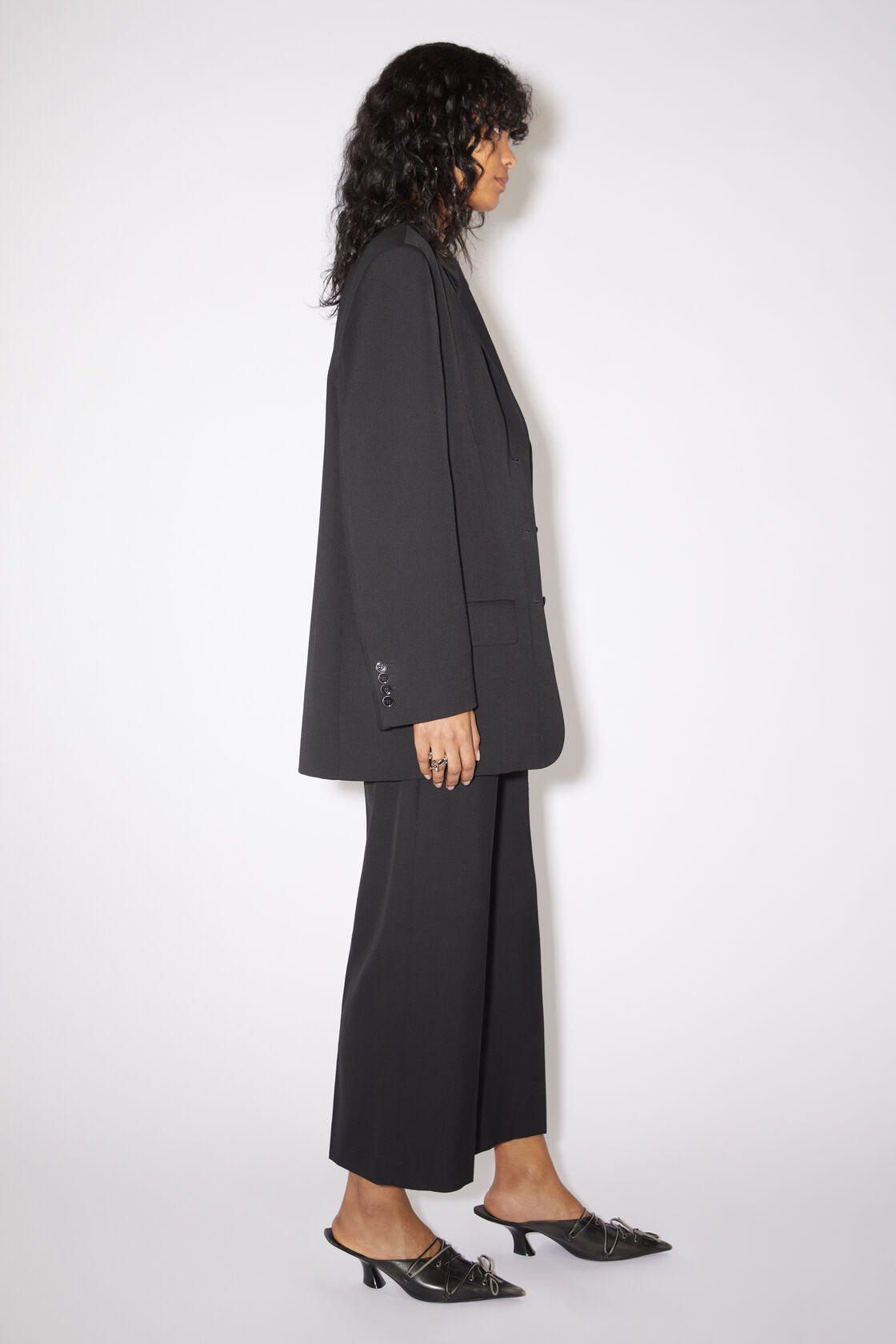 Acne Studios Oversized Single-breasted Blazer In Black