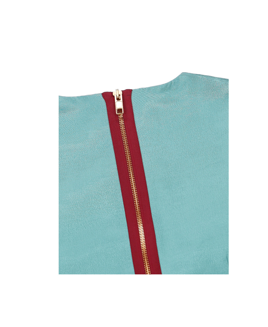 Gucci Shoulder-pads Sleeveless Cropped Top In Blue