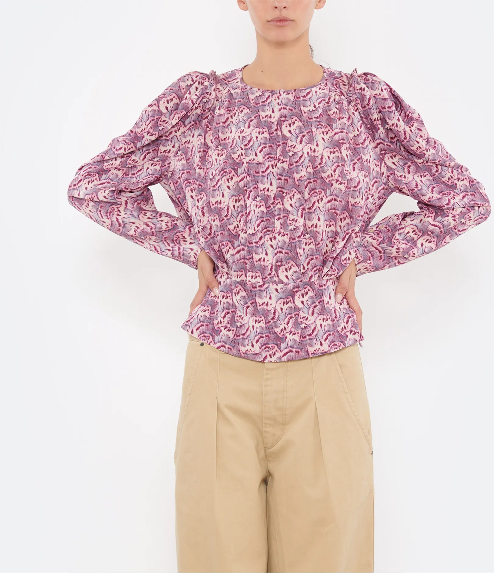 Shop Isabel Marant Zarga Top In Purple
