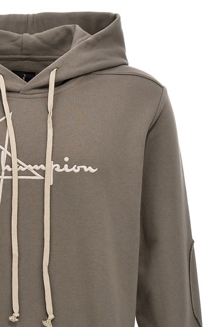 Rick Owens Champion X Hooded Bodysuit In Gray