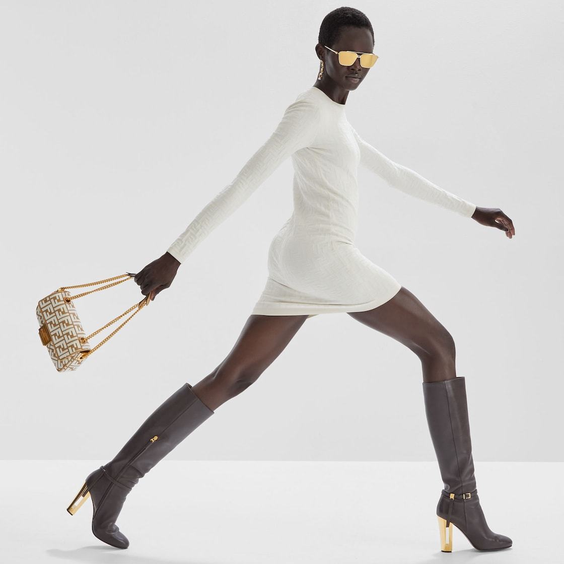Fendi Shopping Bags In Nude