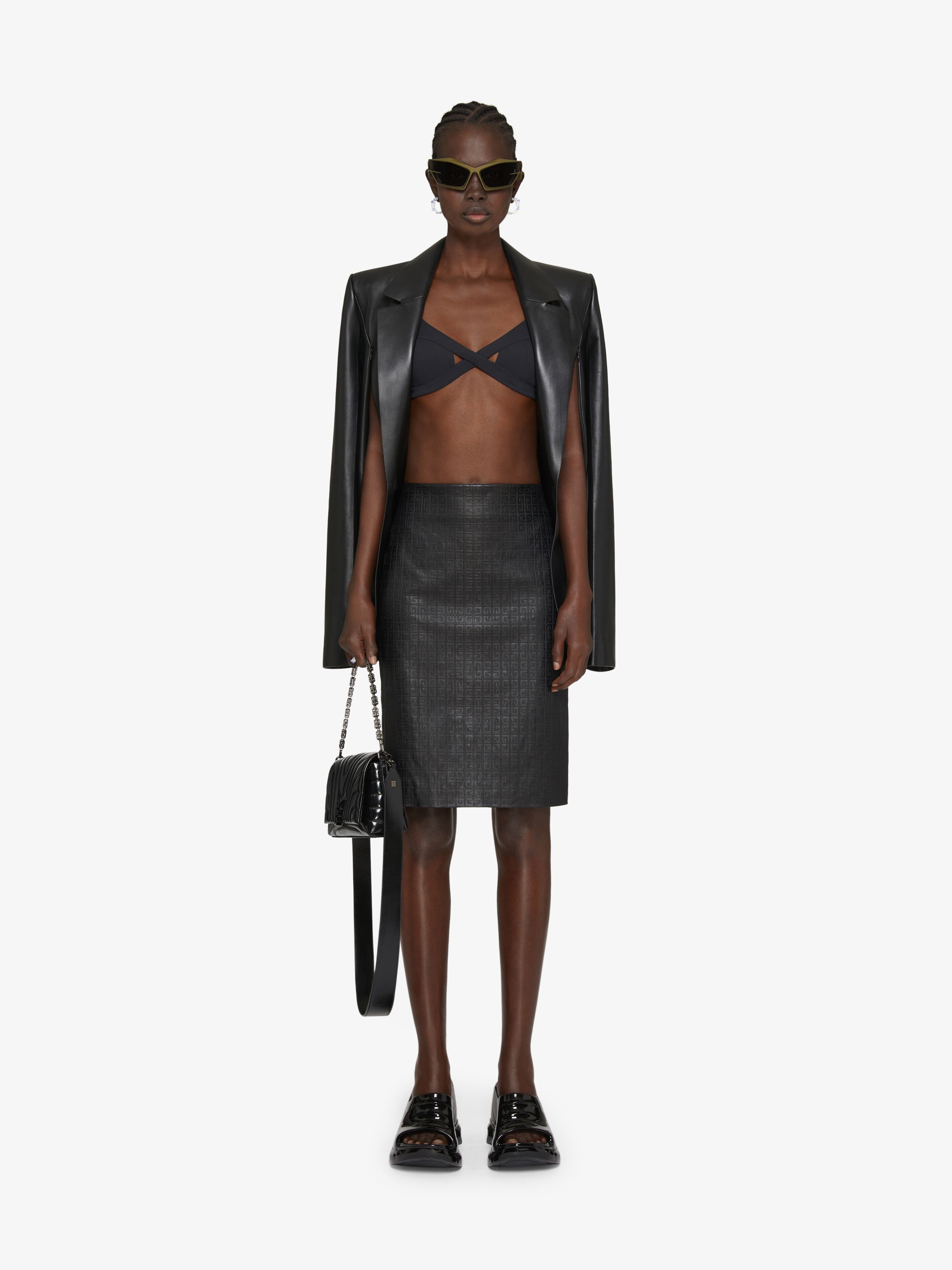 Givenchy 4g Pattern Skirt In Black