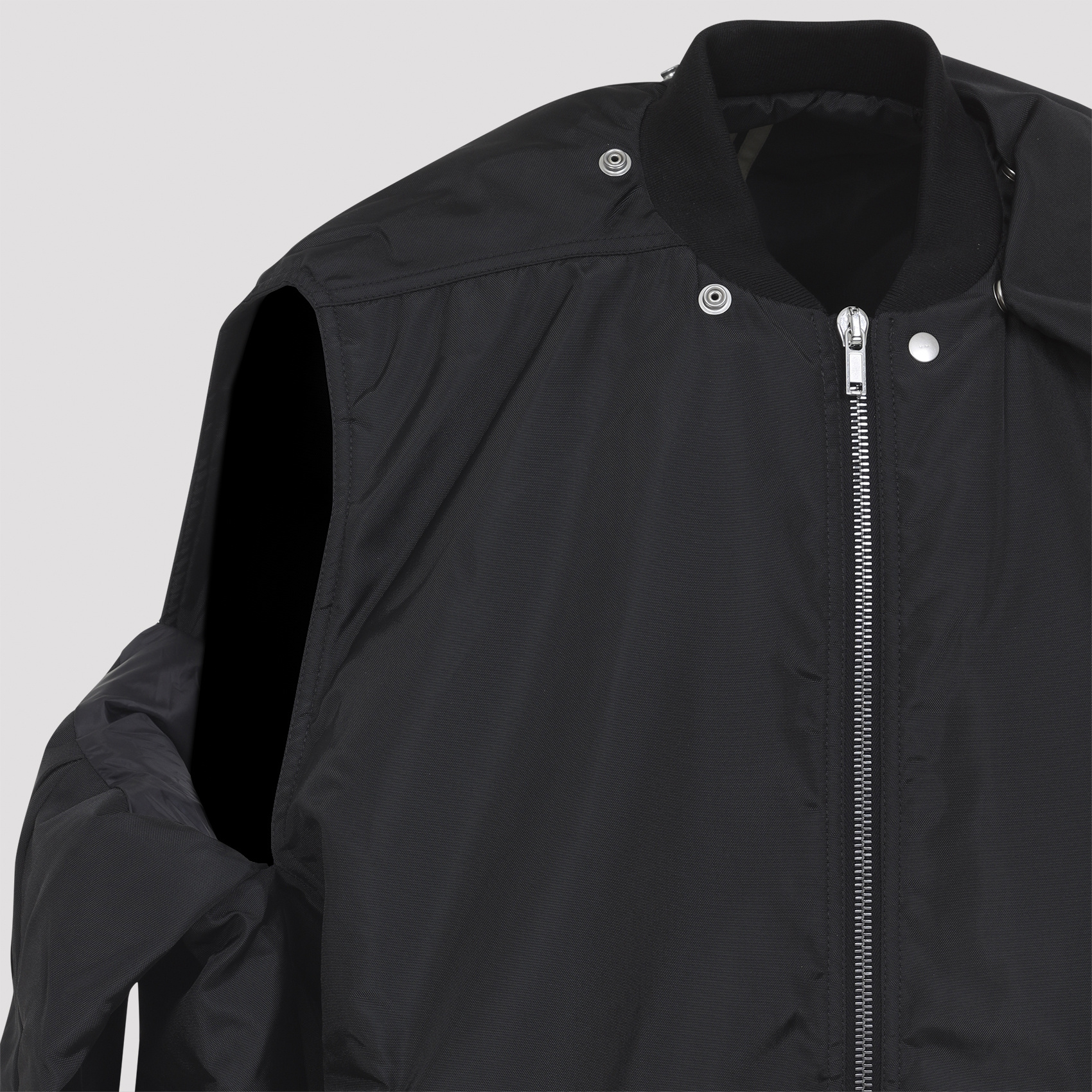 Rick Owens Drkshdw Longline Jacket With Ribbed Cuffs And Hem In Black