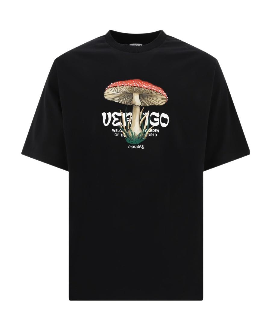 Marcelo Burlon County Of Milan Oversized Graphic-print T-shirt In Black