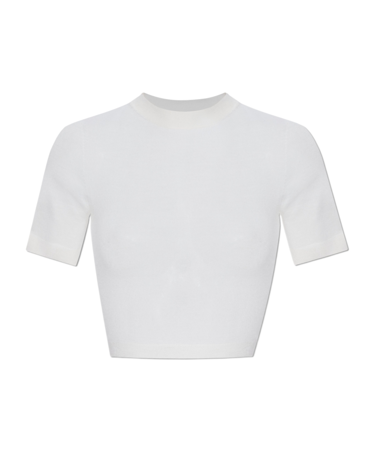 ALAÏA OPEN-NECKED BLACK SHIRT