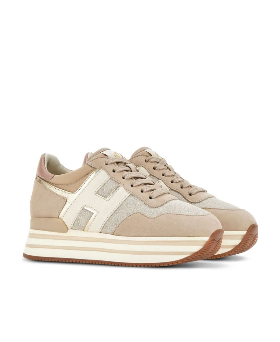 Hogan Midi H483 Plateau-sneakers In Nude
