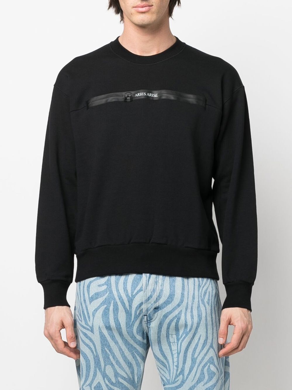 Aries Logo-print Sweatshirt In Black