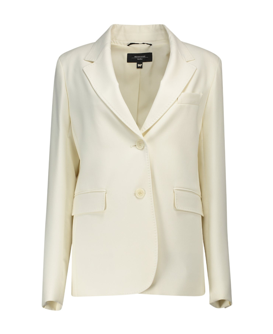 Weekend Max Mara Single-breasted Suit Jacket In White
