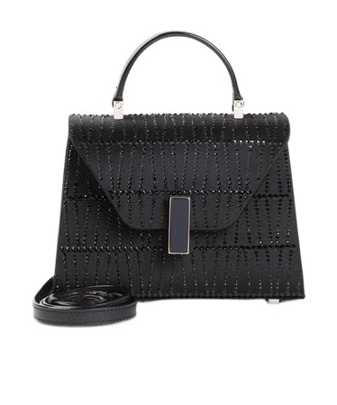 Valextra Iside Micro Embellished Tote Bag In Black