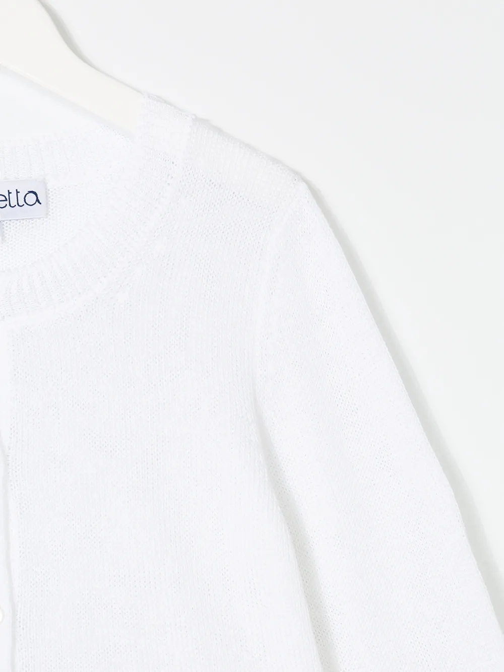 Simonetta Ruffled Buttoned Cardigan In White