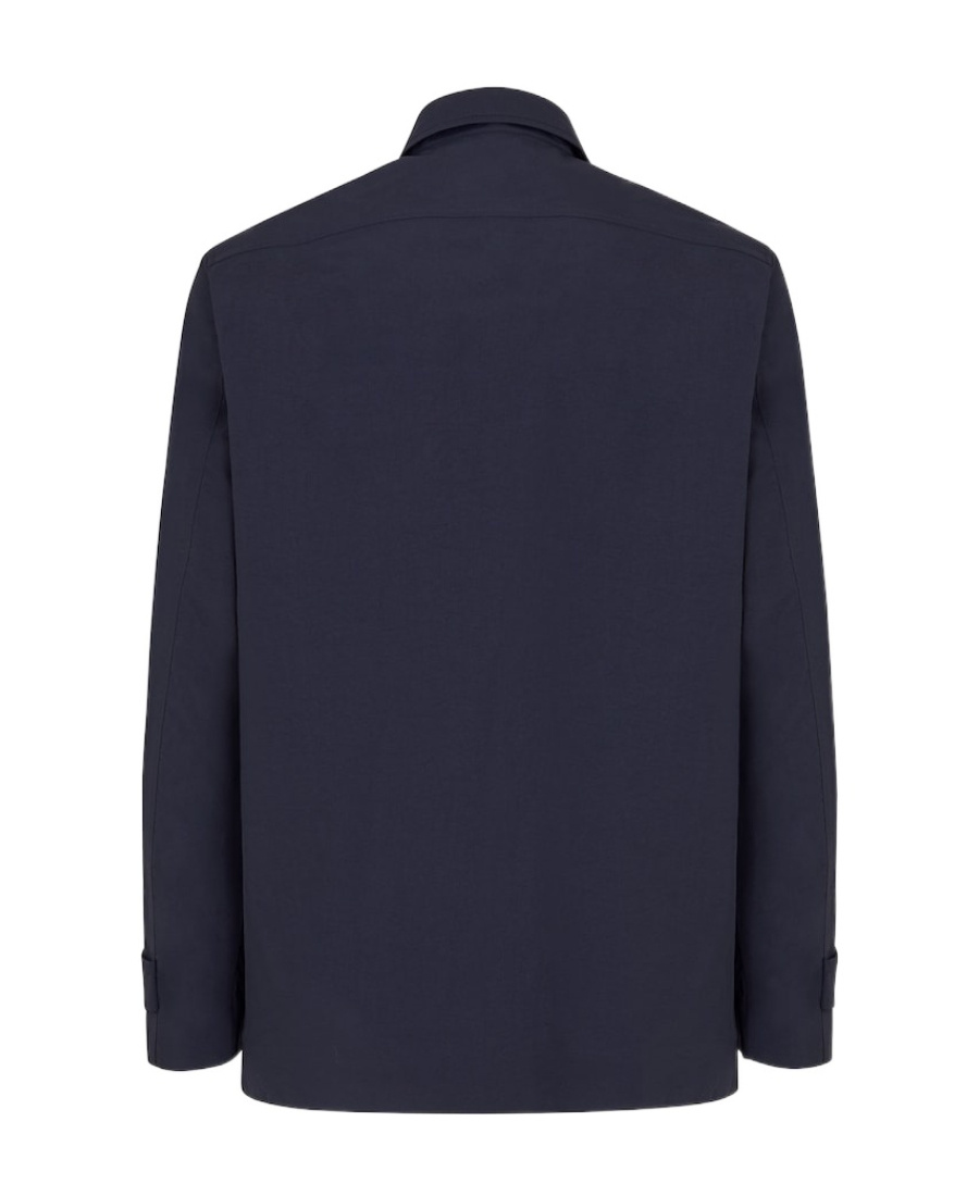 Fendi Zip-detailed Shirt Coat In Black