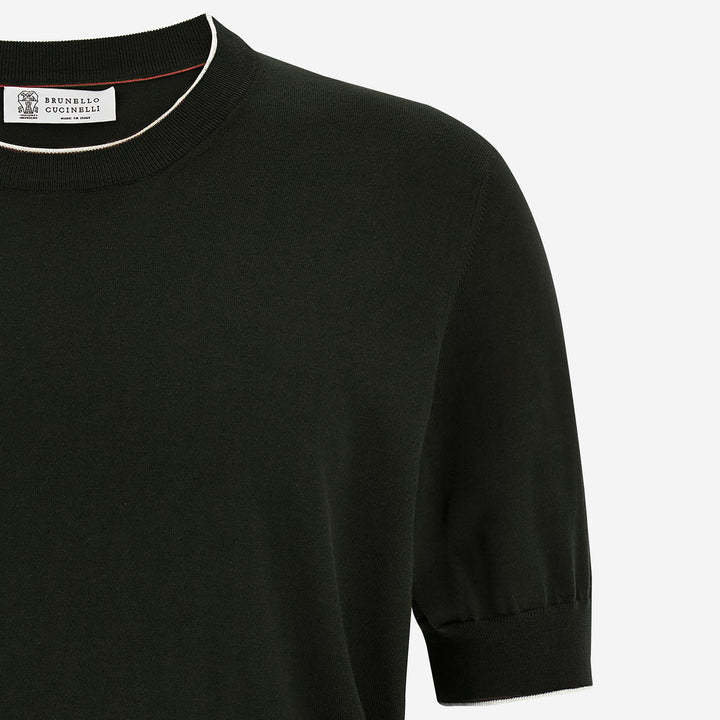 Brunello Cucinelli Round Neck Sweater In Black