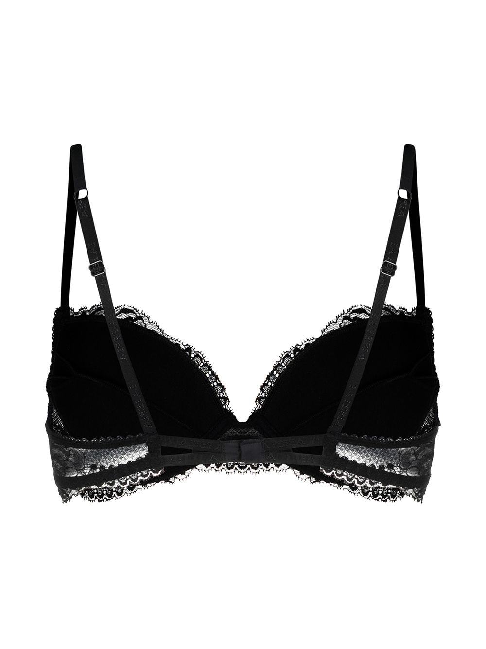 LA PERLA BLACK LACE PATTERN STEEL RING UNDERWEAR