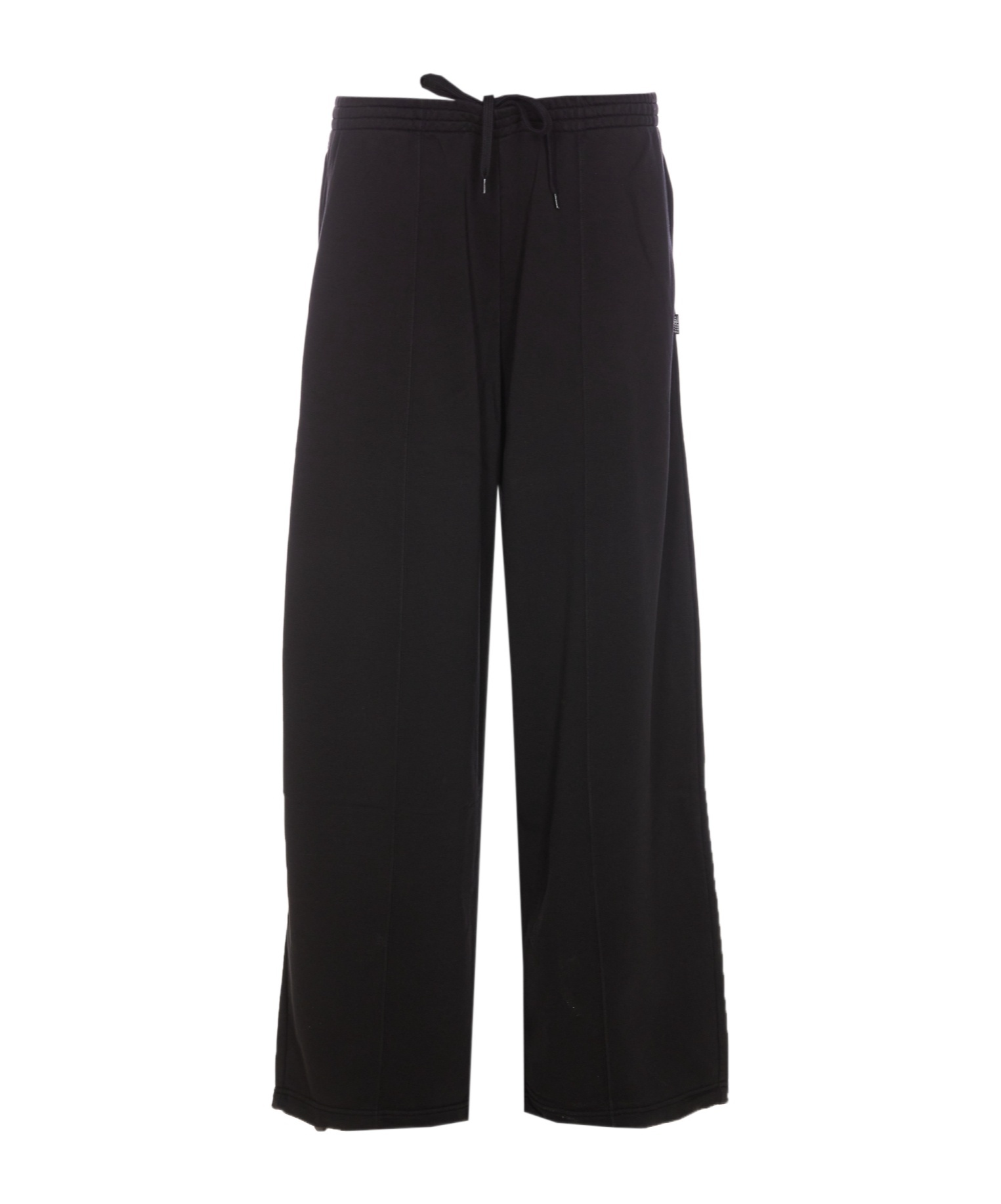 Mm6 Maison Margiela Wide Elasticized Waist Track Pants In Black