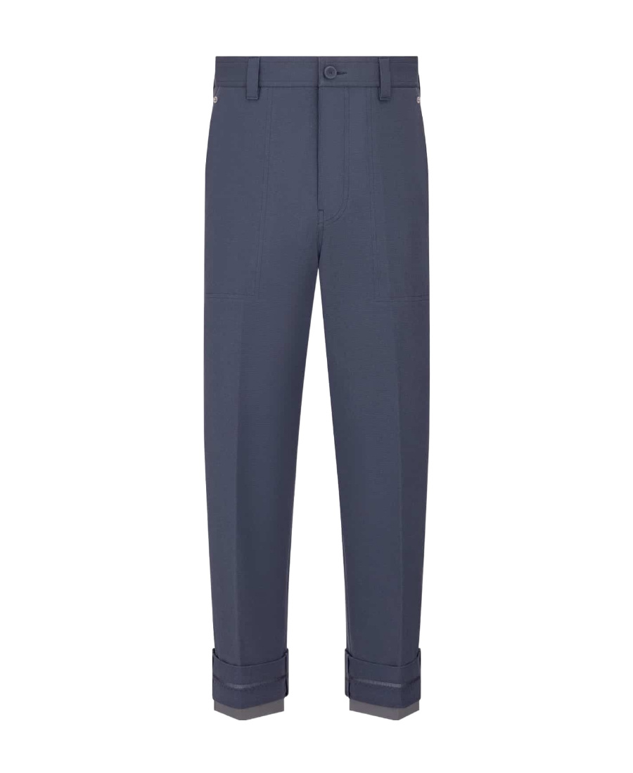 Dior Logo Dress Trousers In Blue