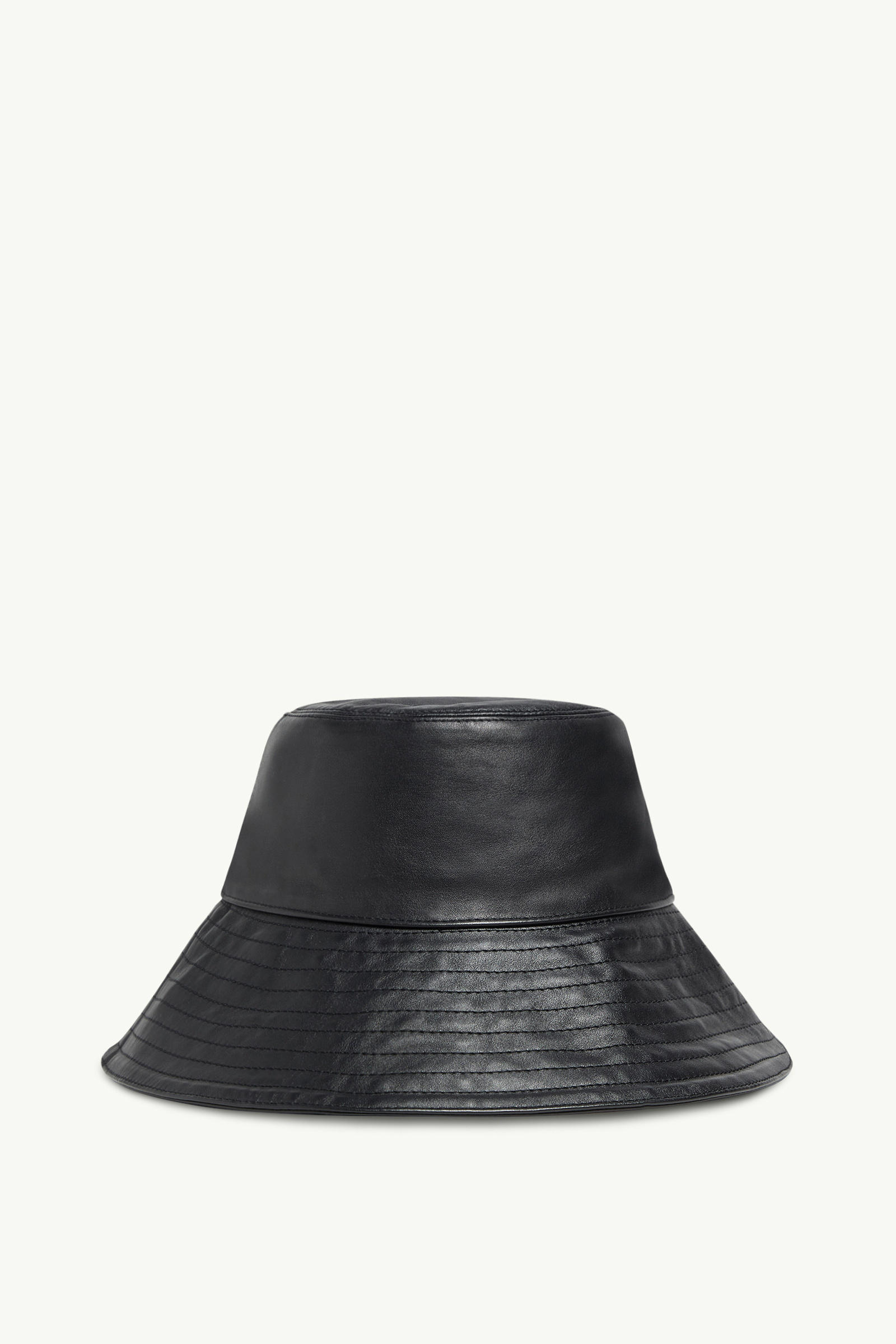 Moncler X Ee72 By Edward Enninful Leather Bucket Hat In Black