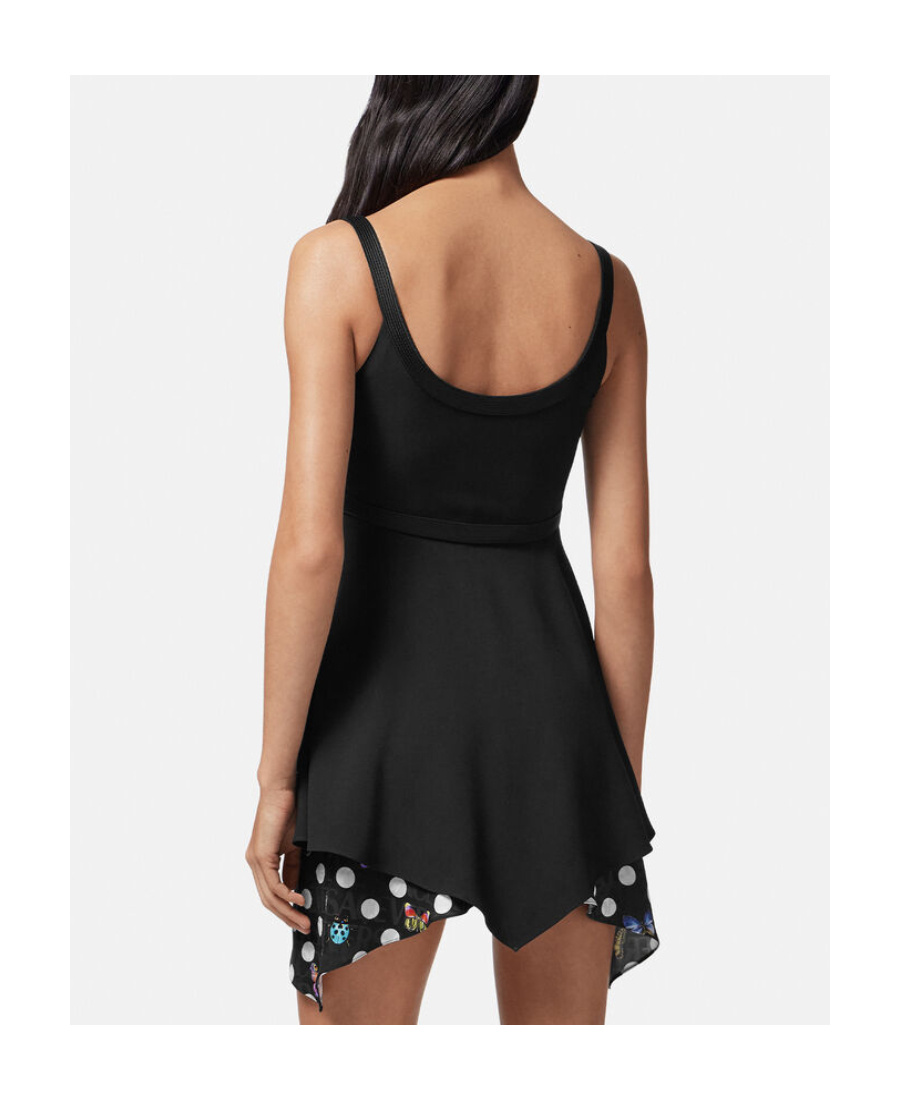 Versace X Dua Lipa Butterflies Minidress In Black