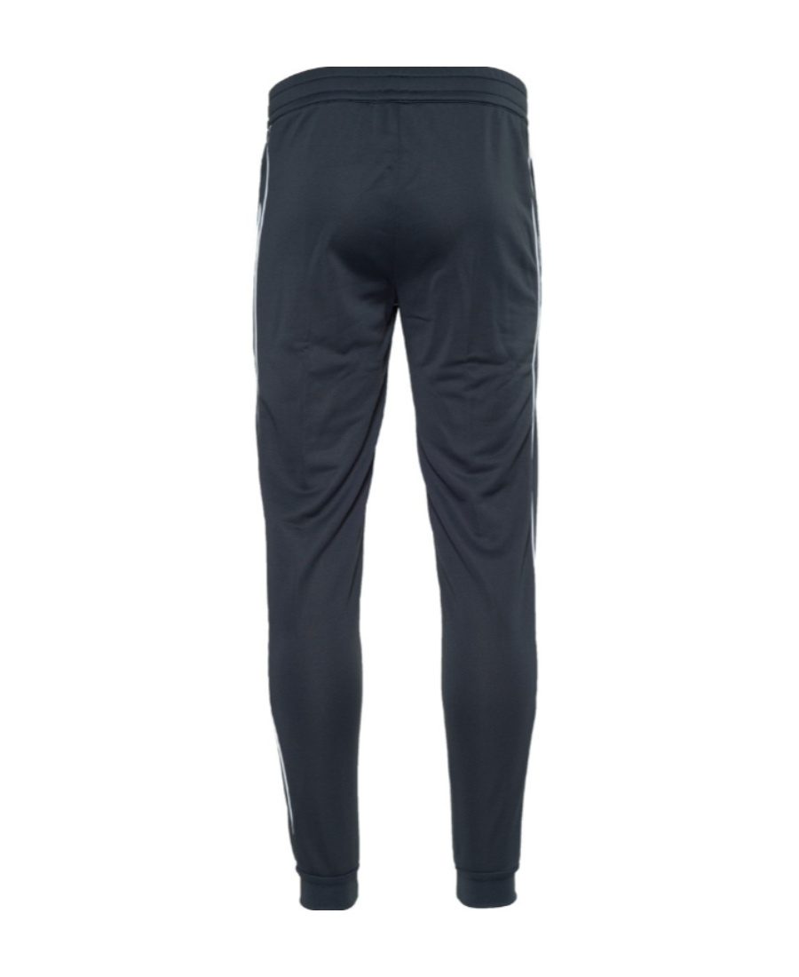 Ea7 Logo Striped Sweatpants In Black