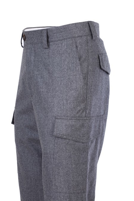 Brunello Cucinelli Straight-leg Virgin Wool Trousers In Gray