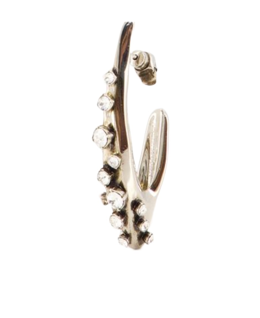 Alexander Mcqueen Pave Faceted Ohrringe - - Silber In White