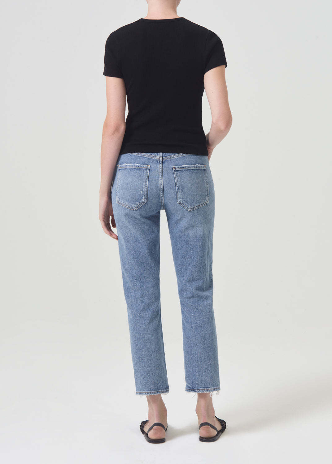 Agolde Riley Straight Leg Jeans In Blue