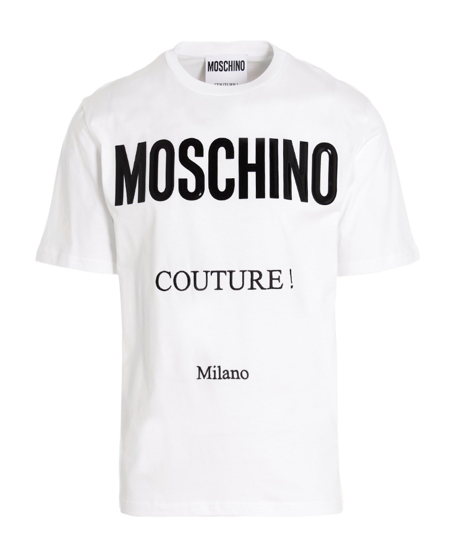 Moschino Logo-print Organic Cotton T-shirt In White