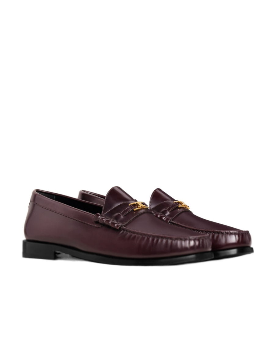 Celine Luco Triomphe Flat-soled Love Shoes In Red